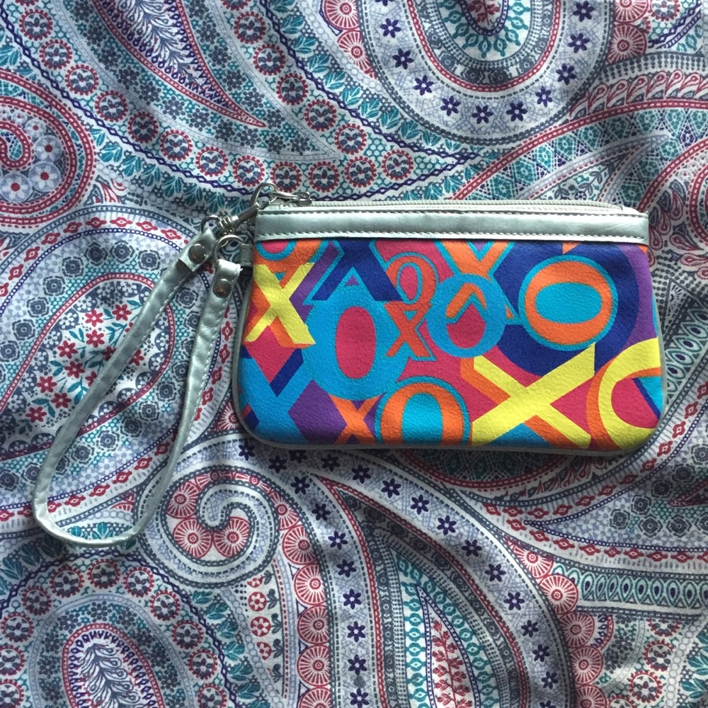 EUC Multicolored wristlet